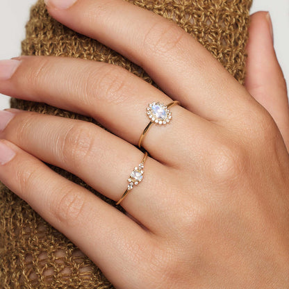 Muse Moonstone Ring | Gold