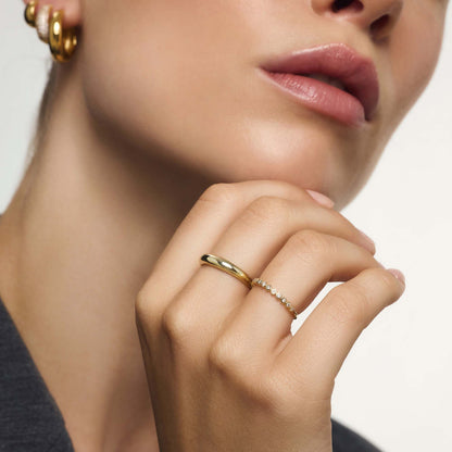 Diamond Sphere Ring | Gold