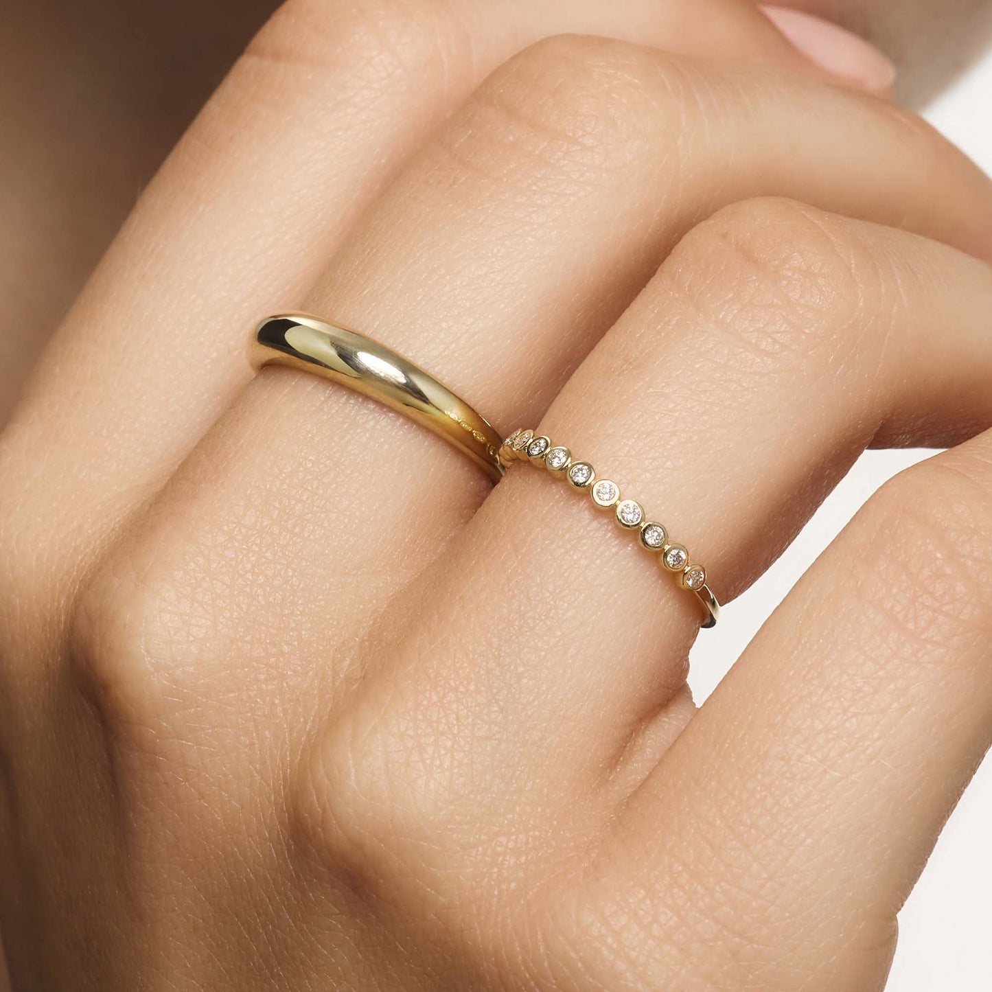 Diamond Sphere Ring | Gold