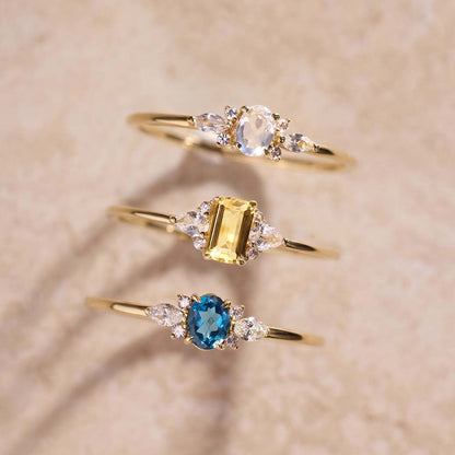 Muse Moonstone Ring | Gold