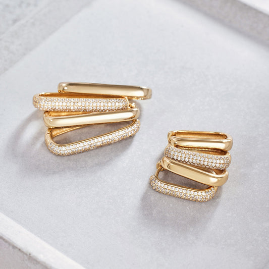 Gold & Diamond Earrings