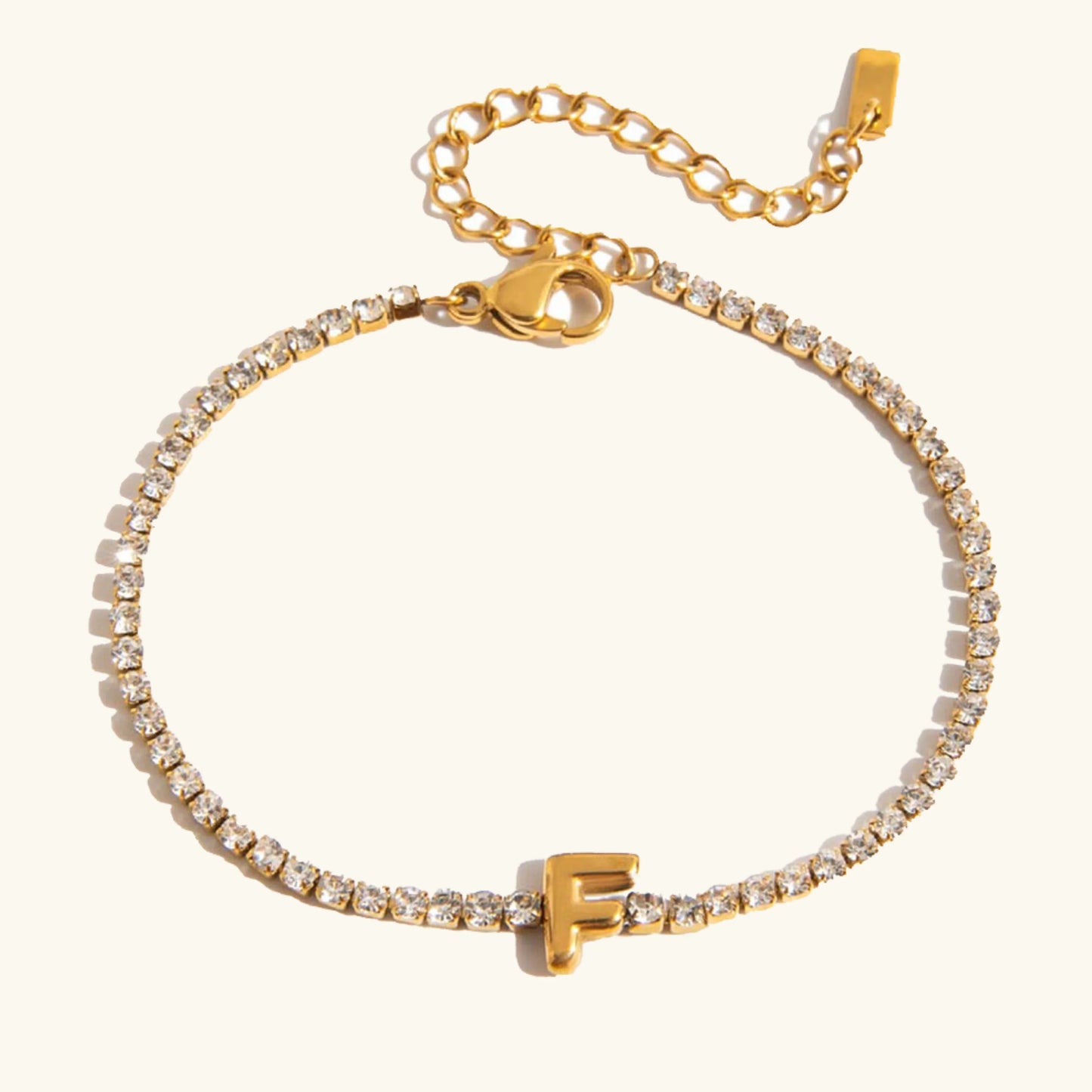 Elegant Gold Bubble Letter Bracelet