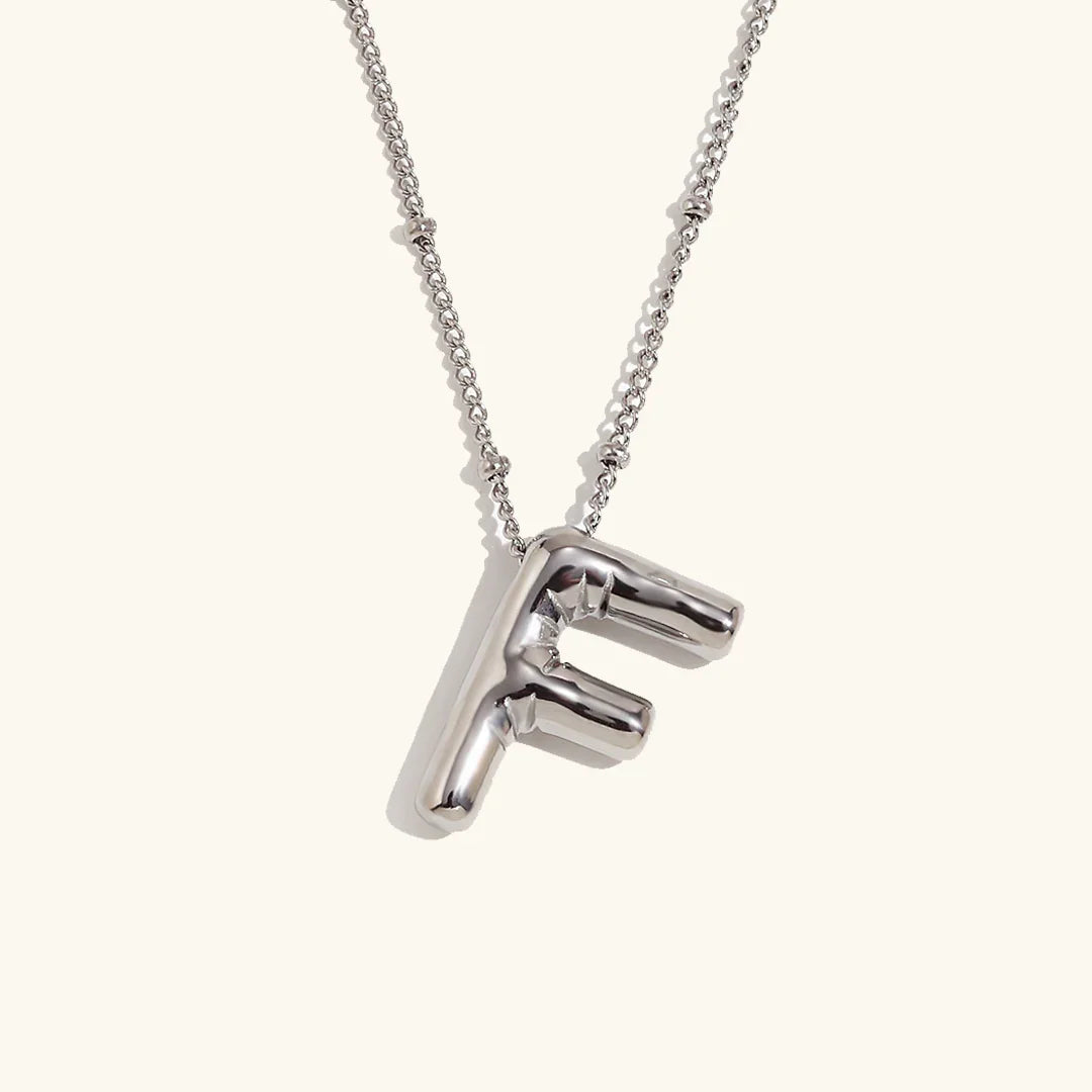 Gold Balloon Initial Necklace