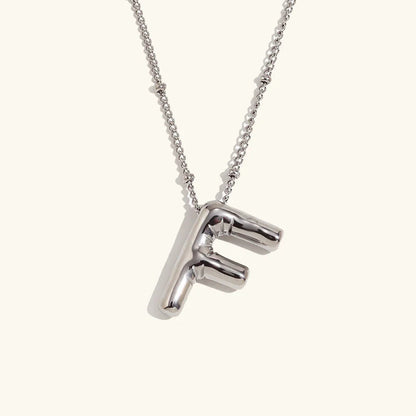 Gold Balloon Initial Necklace