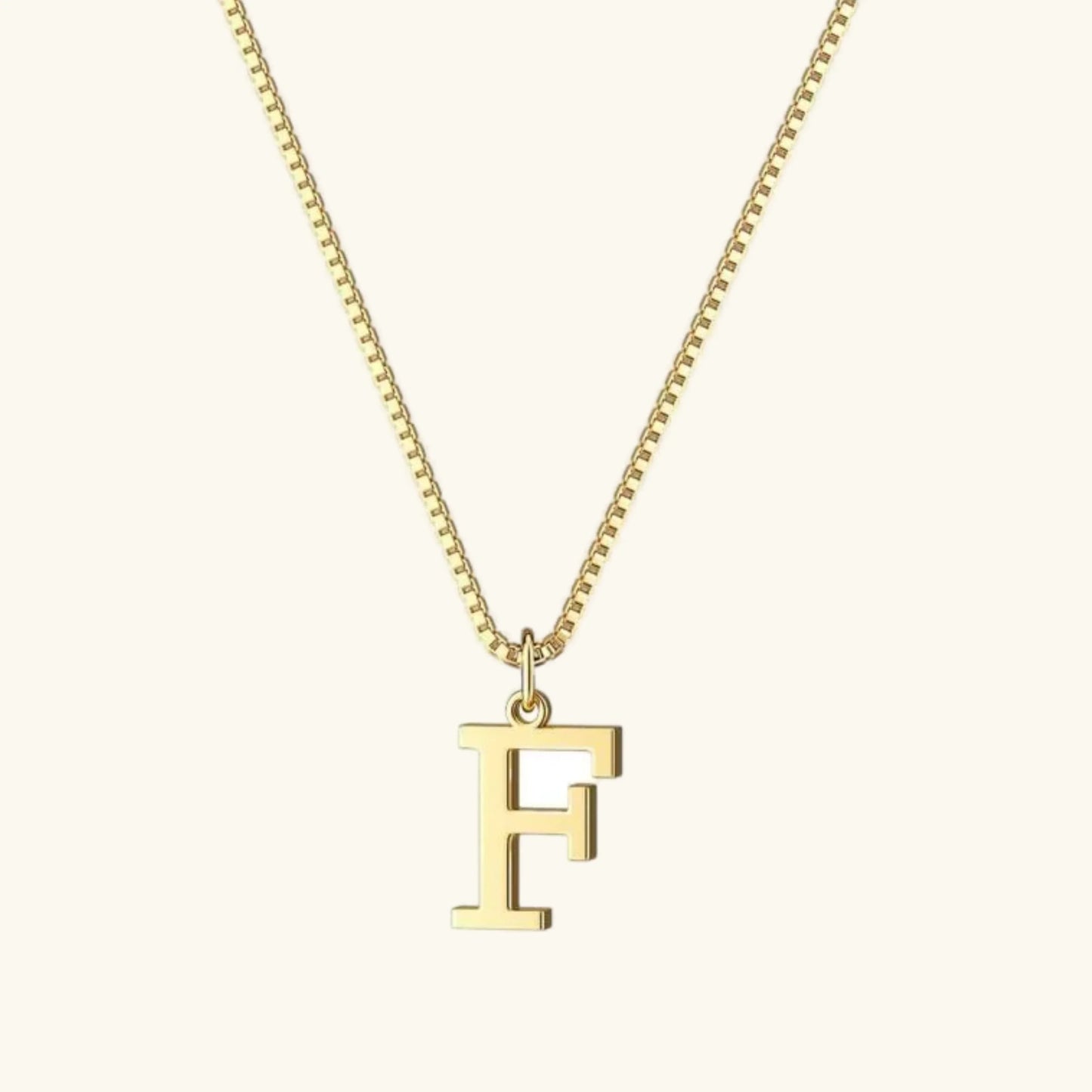 Gold Initial Letter Necklace