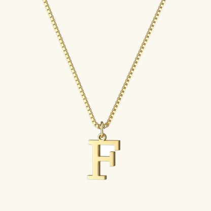 Gold Initial Letter Necklace