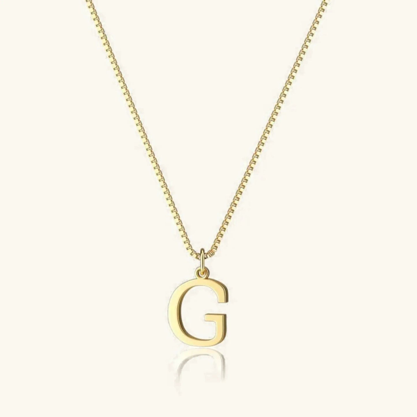 Gold Initial Letter Necklace