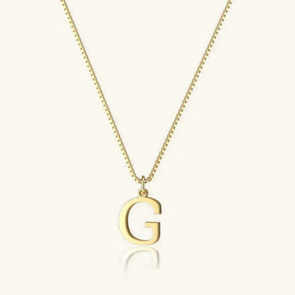 Gold Initial Letter Necklace