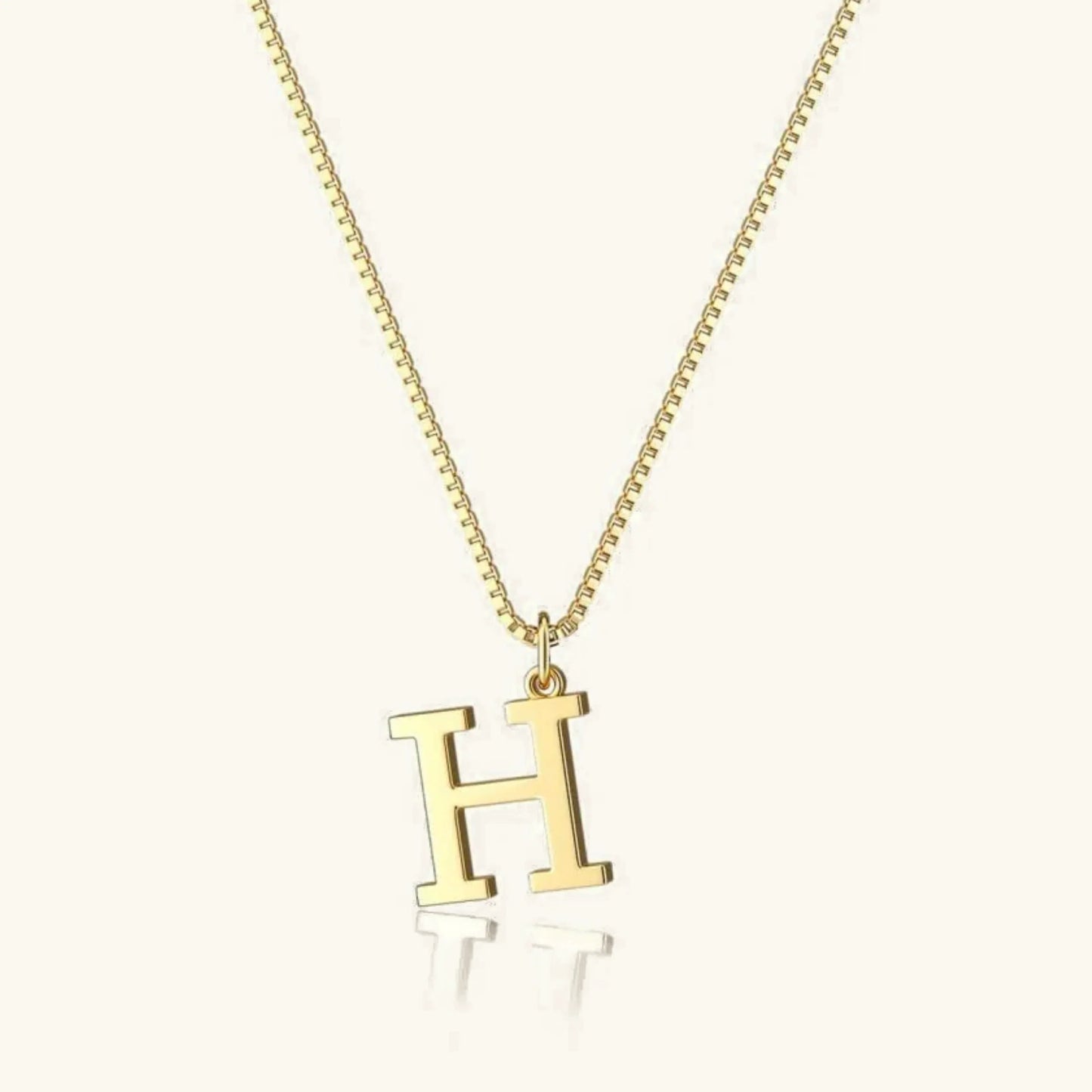 Gold Initial Letter Necklace