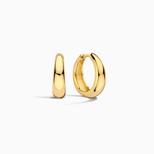 Queen Hoop Earrings | Gold