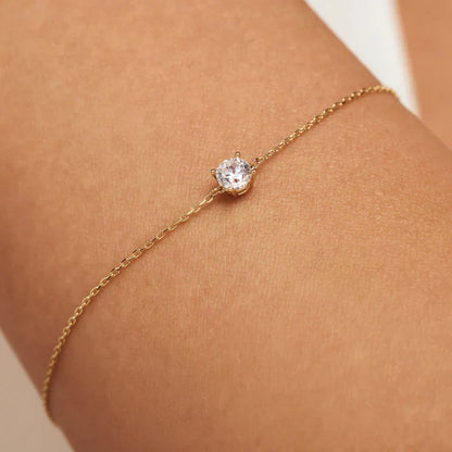 Diamond Stone Bracelet | White Gold