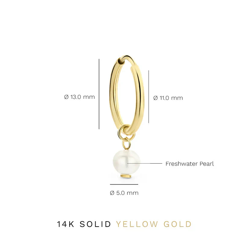 Suspended Pearl Earrings | Gold