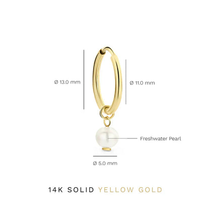 Suspended Pearl Earrings | Gold