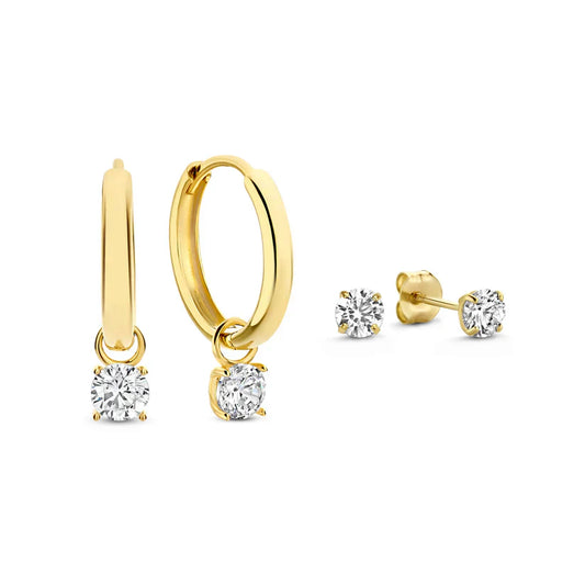 Moon Tears Earrings Set | Gold
