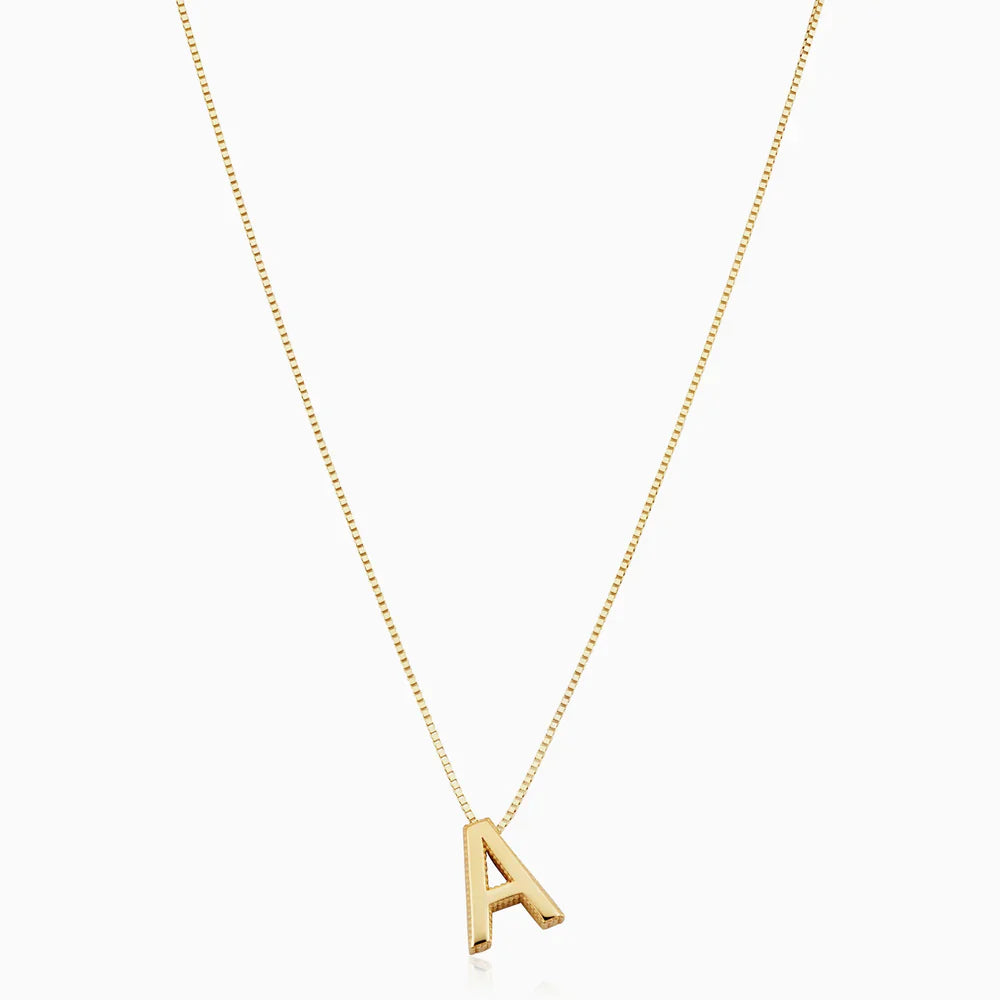 Love Initial Necklace | Gold