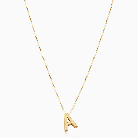 Love Initial Necklace | Gold