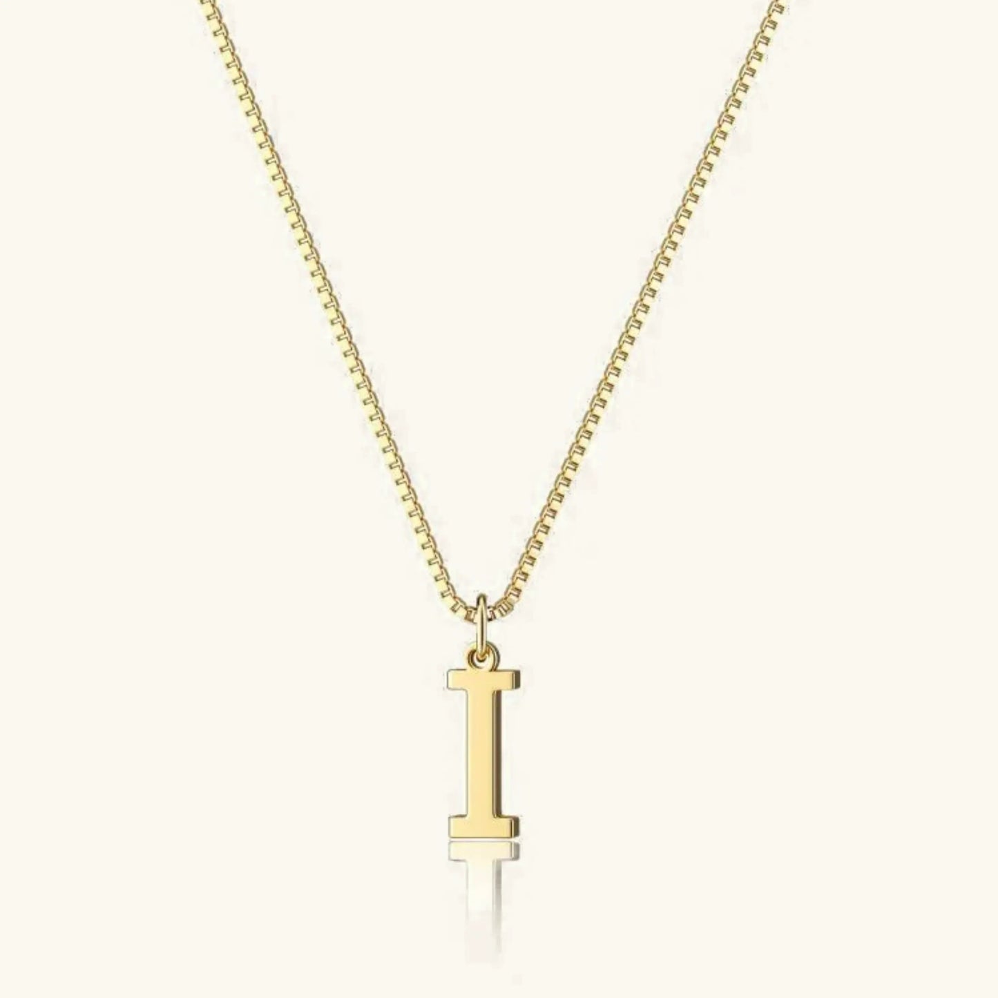 Gold Initial Letter Necklace