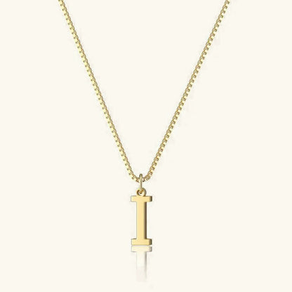 Gold Initial Letter Necklace