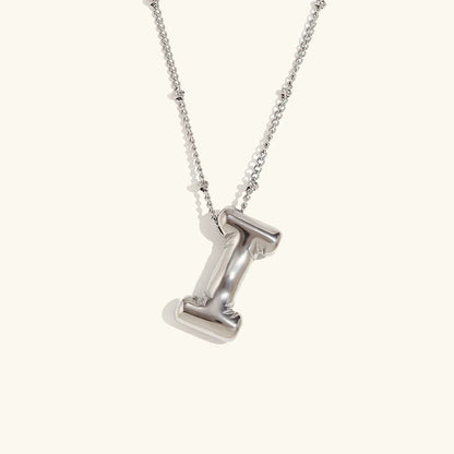 Gold Balloon Initial Necklace