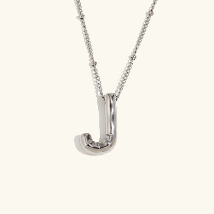 Gold Balloon Initial Necklace