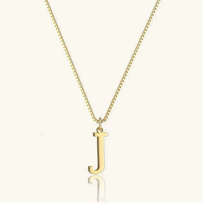 Gold Initial Letter Necklace