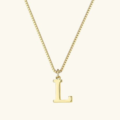Gold Initial Letter Necklace