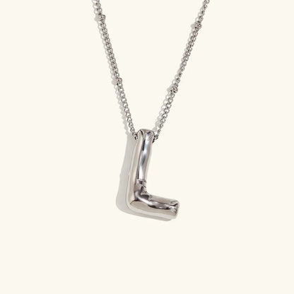 Gold Balloon Initial Necklace