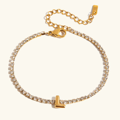 Elegant Gold Bubble Letter Bracelet