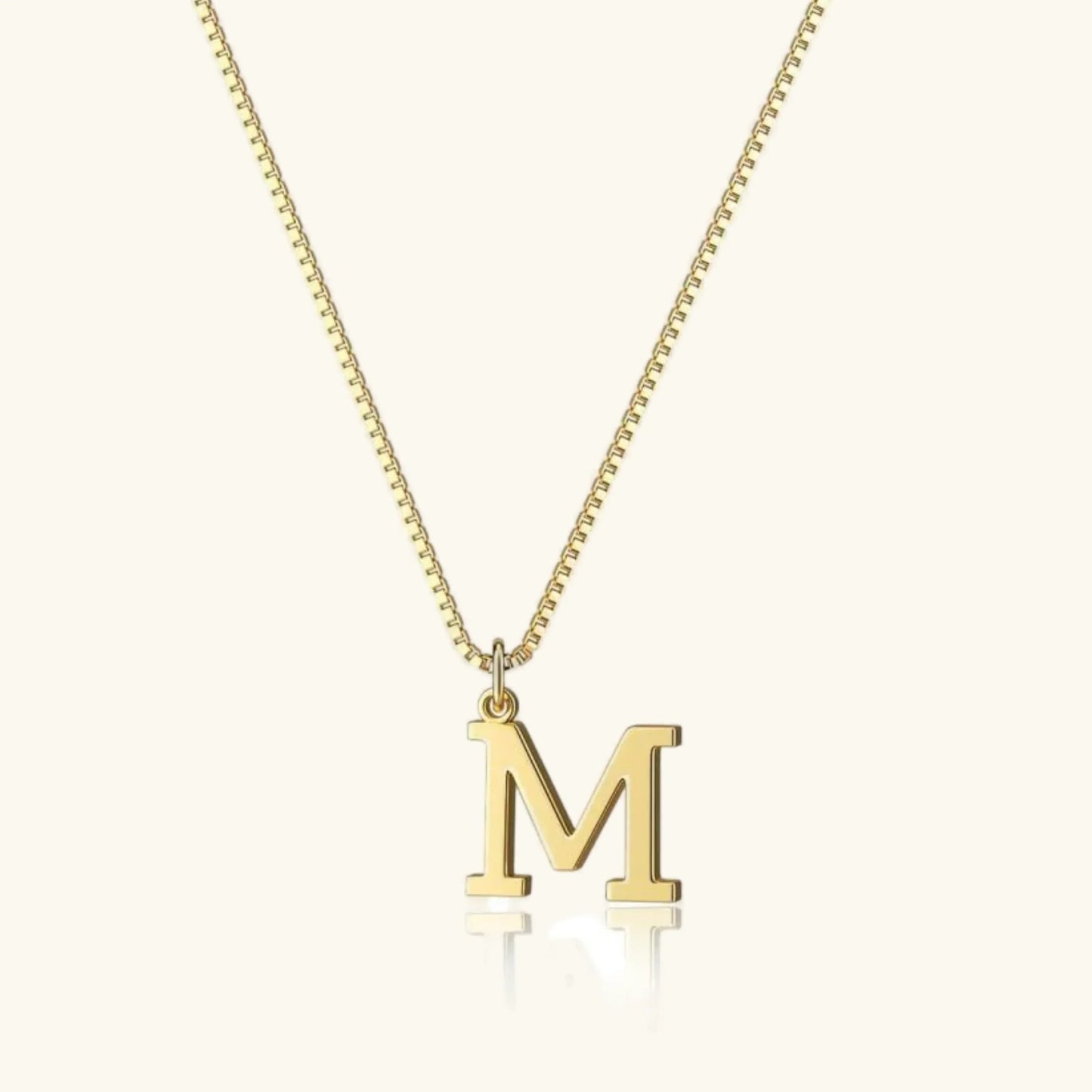 Gold Initial Letter Necklace