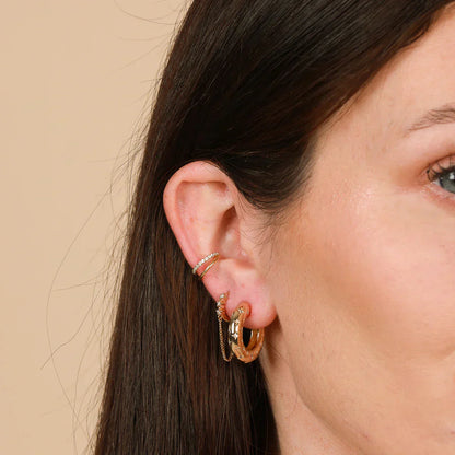 Stellar Hoop Earrings | Gold