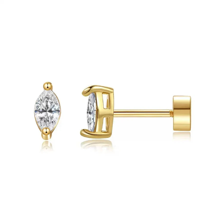 Diamond Drop Earrings | Gold