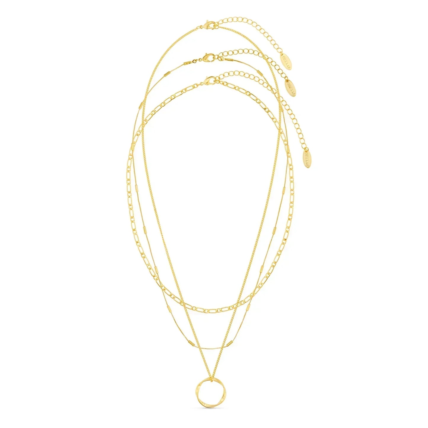 Triple Strand Necklace | Gold