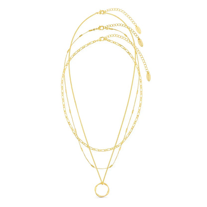 Triple Strand Necklace | Gold