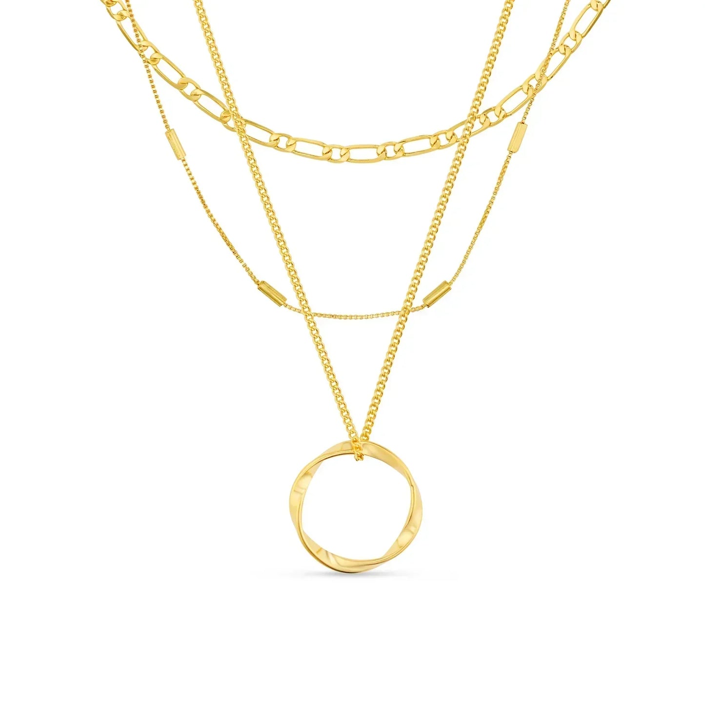 Triple Strand Necklace | Gold