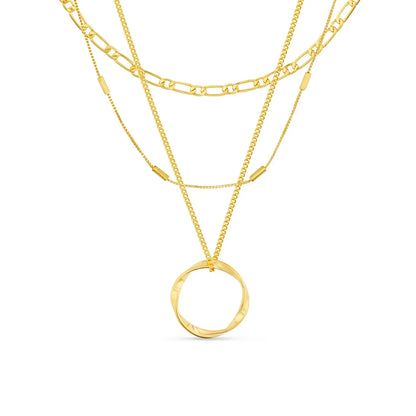 Triple Strand Necklace | Gold