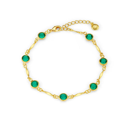 Brilliant Emerald Bracelet | Gold