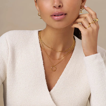 Triple Strand Necklace | Gold