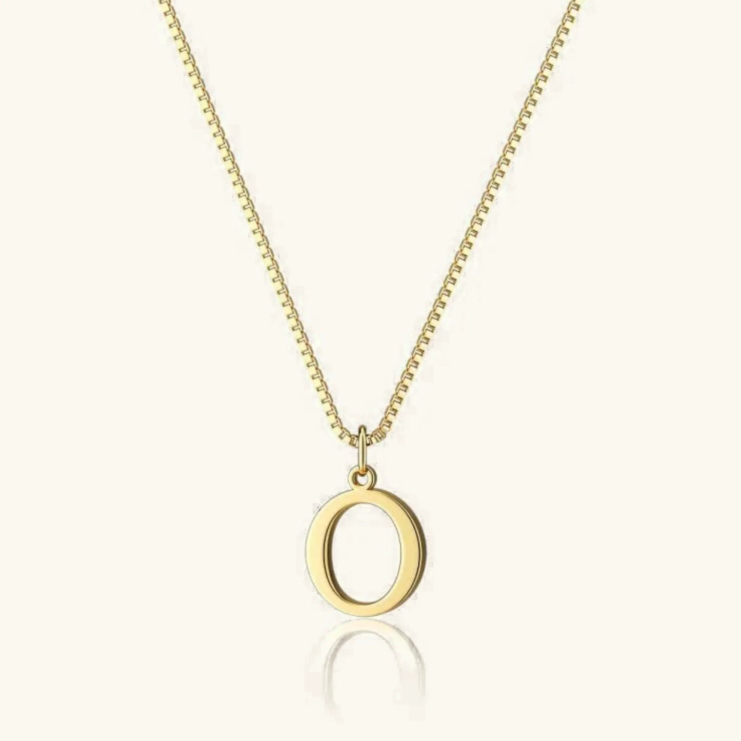 Gold Initial Letter Necklace