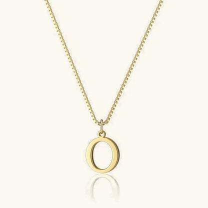Gold Initial Letter Necklace