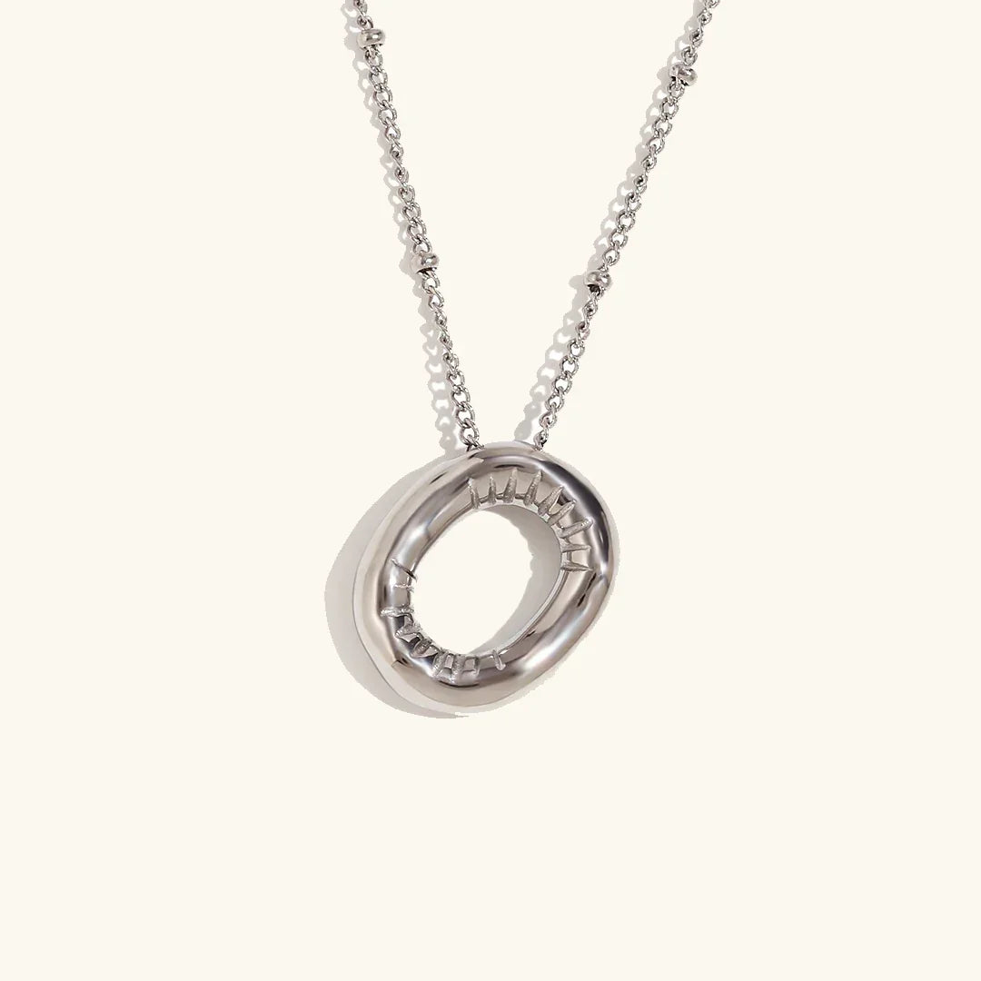 Gold Balloon Initial Necklace