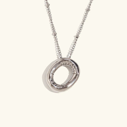Gold Balloon Initial Necklace