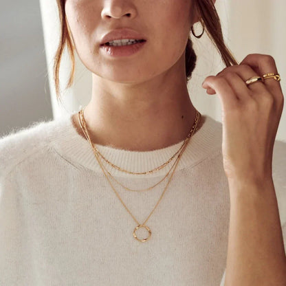 Triple Strand Necklace | Gold