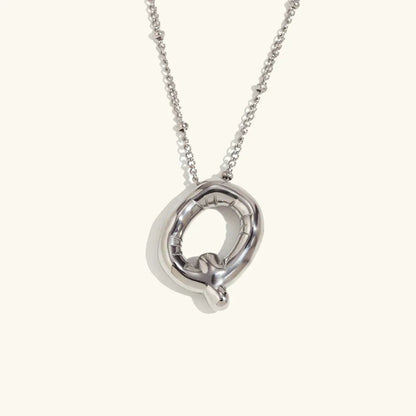 Gold Balloon Initial Necklace