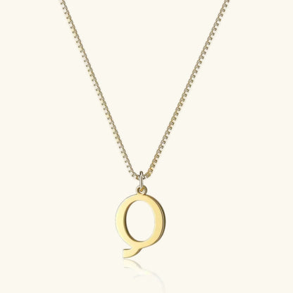 Gold Initial Letter Necklace