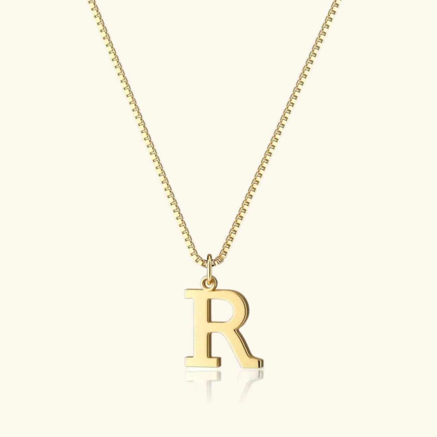 Gold Initial Letter Necklace