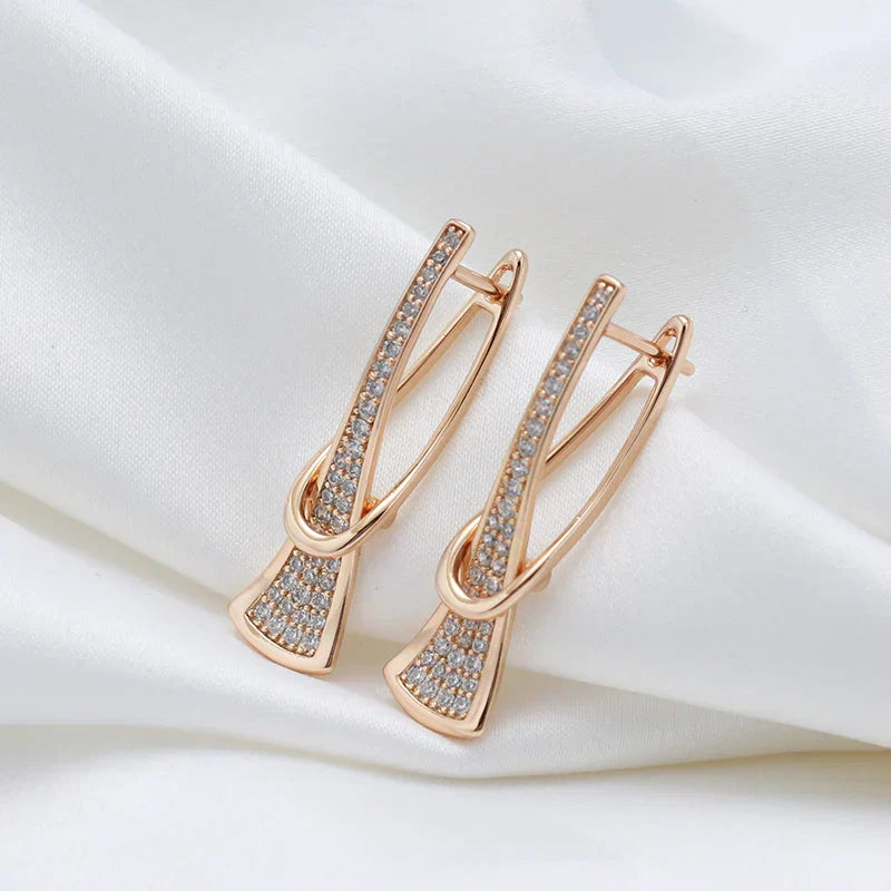 Radiant Crystal Earrings | Gold