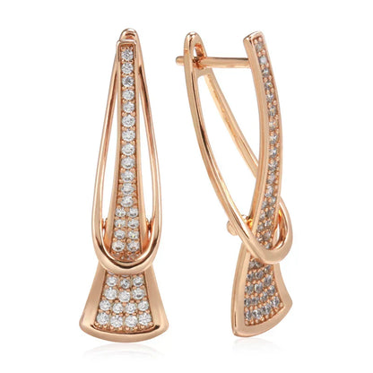 Radiant Crystal Earrings | Gold