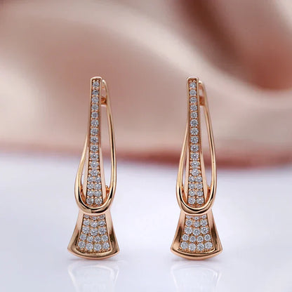 Radiant Crystal Earrings | Gold