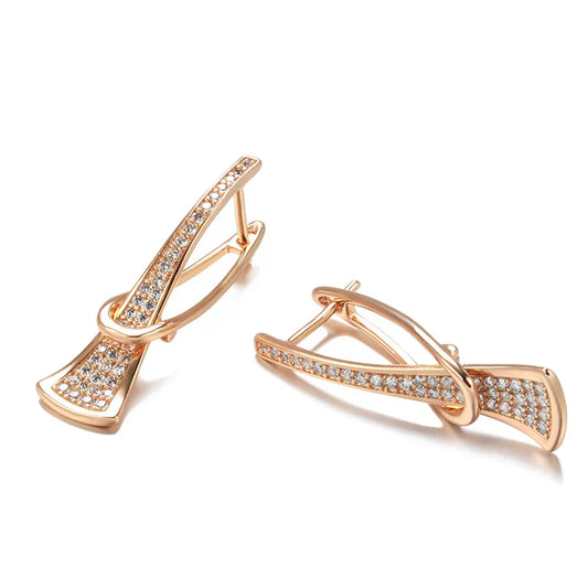 Radiant Crystal Earrings | Gold
