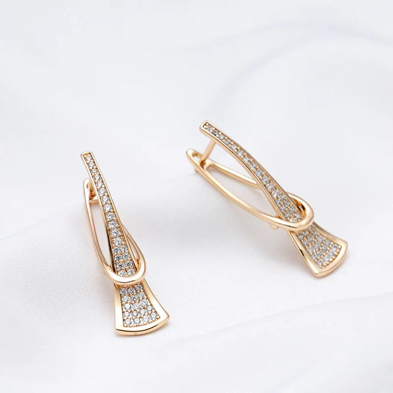 Radiant Crystal Earrings | Gold